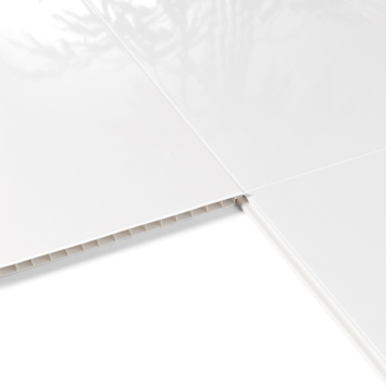 Wandbekleding PVC Dumalock wit hoogglans 2.4m2, afm. 120 x 25 cm