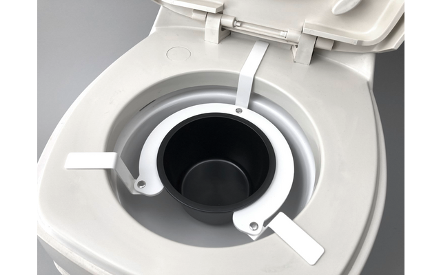 Flexaport Trenntoiletten-Einsatz Set passend für Brunner Optiloo in weiß PVC mit 50 Tüten geruchsdicht inkl. Folienschweißgerät 15 cm