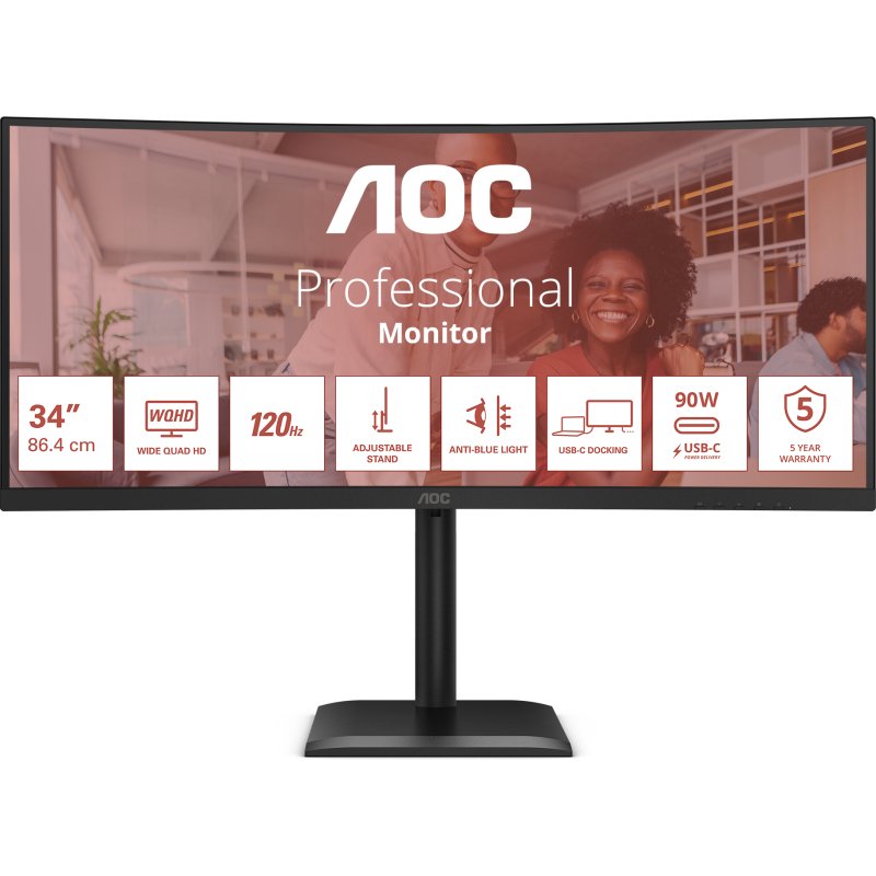 AOC E4 CU34E4CV écran plat de PC 86,4 cm (34