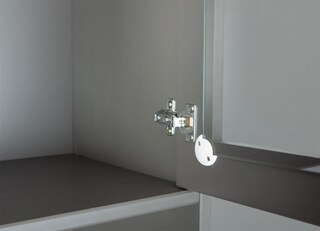 Buffet NICLAS5.1 90x190x45 cm Massivholz grau/braun