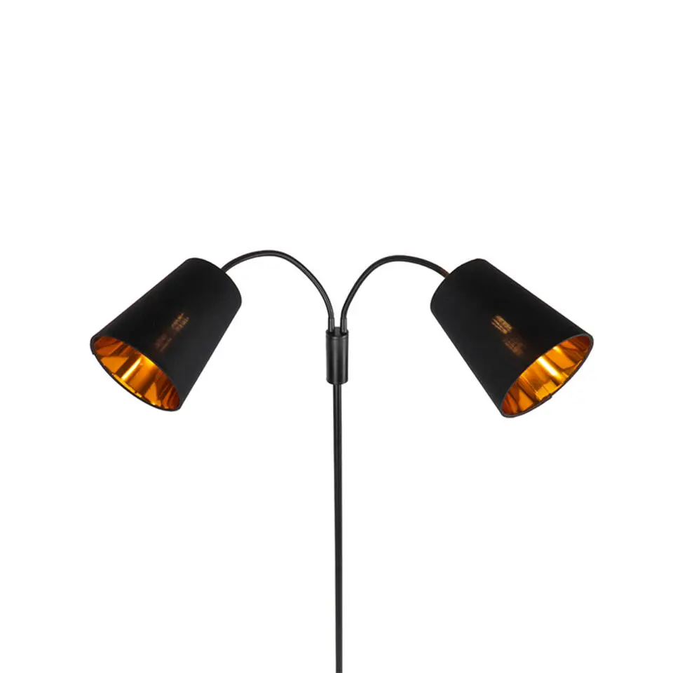 Qazqa vloerlampen carmen zwart e14