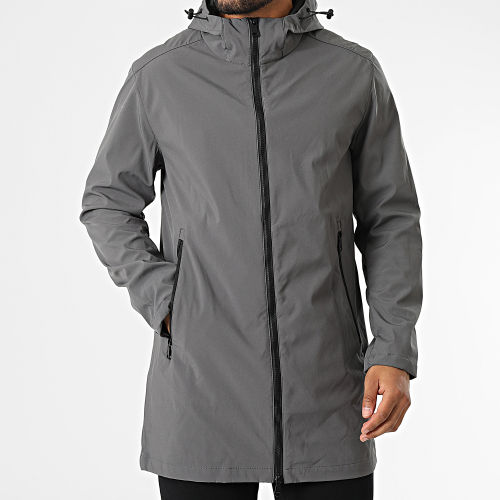 Veste Zippée Capuche Gris