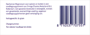 Davitamon Magnesium voor Spieren en Botten Tabletten 42TB
