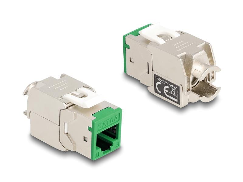 Delock Keystone-Modul RJ45 zu LSA, Cat.6A Farbig, 8 Stück Delock Keystone Modul RJ45 Buchse zu LSA Cat.6A werkzeugfrei farbig Set 8 Stück