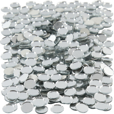Spejlmosaik - Rund - Ø 10 MM - Tykkelse 2 MM - 500 Stk