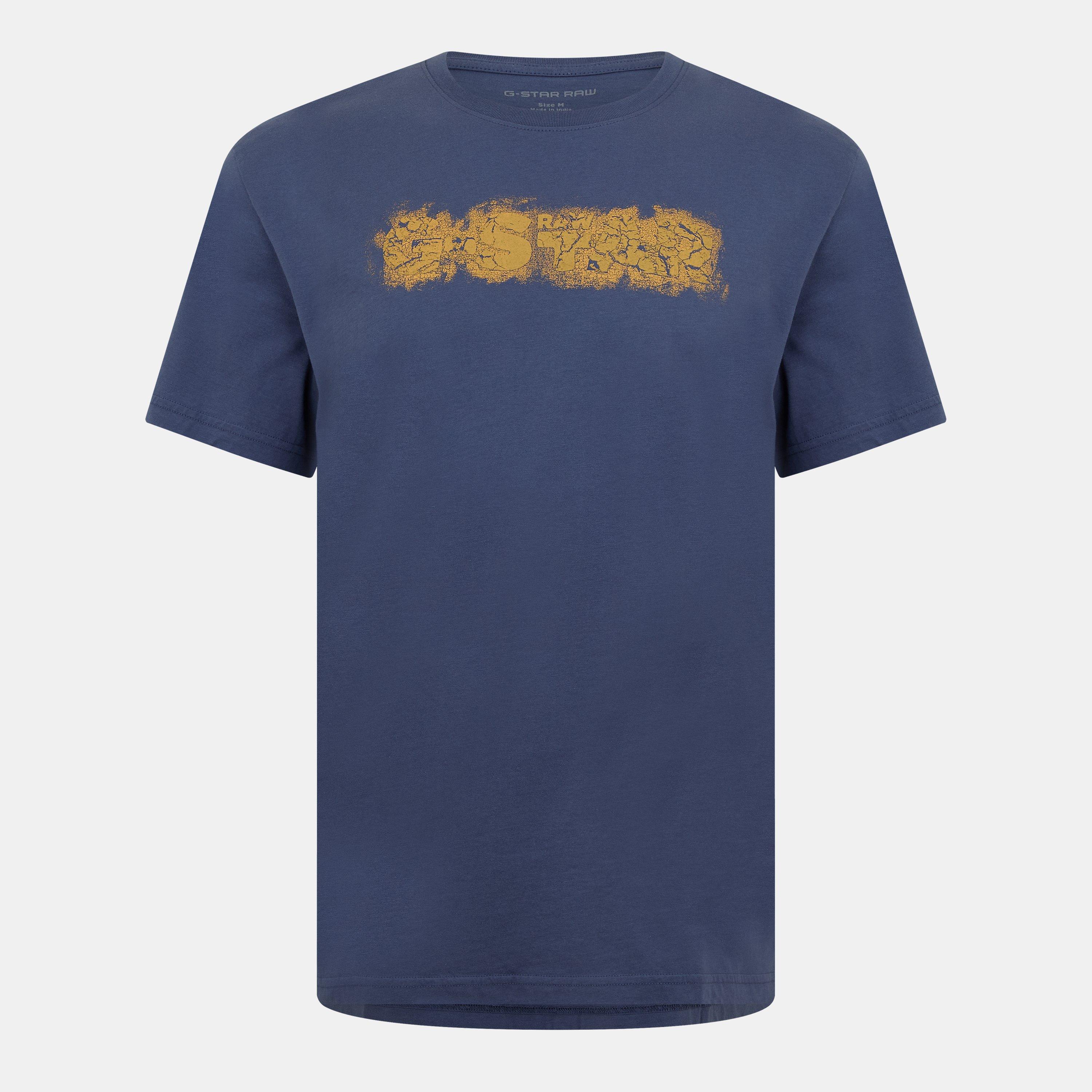 G Star Distressed Logo T Shirt