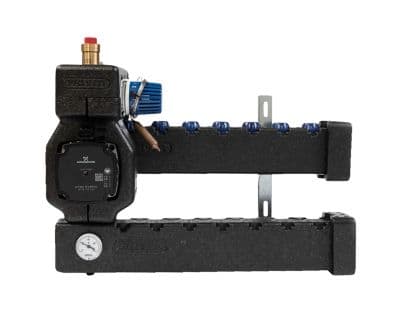Wavin Midishunt 3kreds ,Isoleret, Med Grundfos UPM3Hybrid 15-70 pumpe