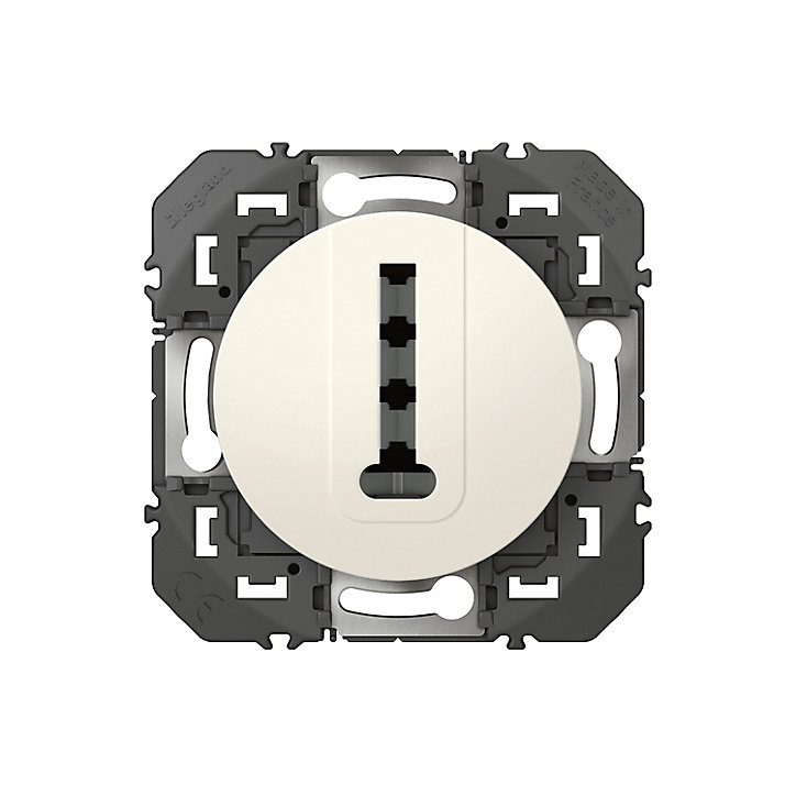 Prise téléphone Legrand Dooxie blanc carrée