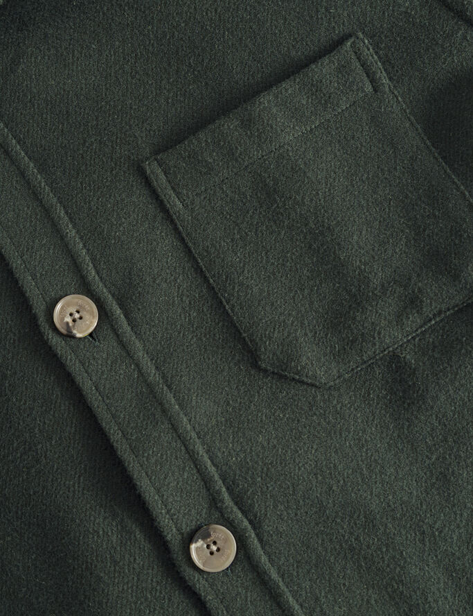 Forét MAP FLANNEL SHIRT Dark moss