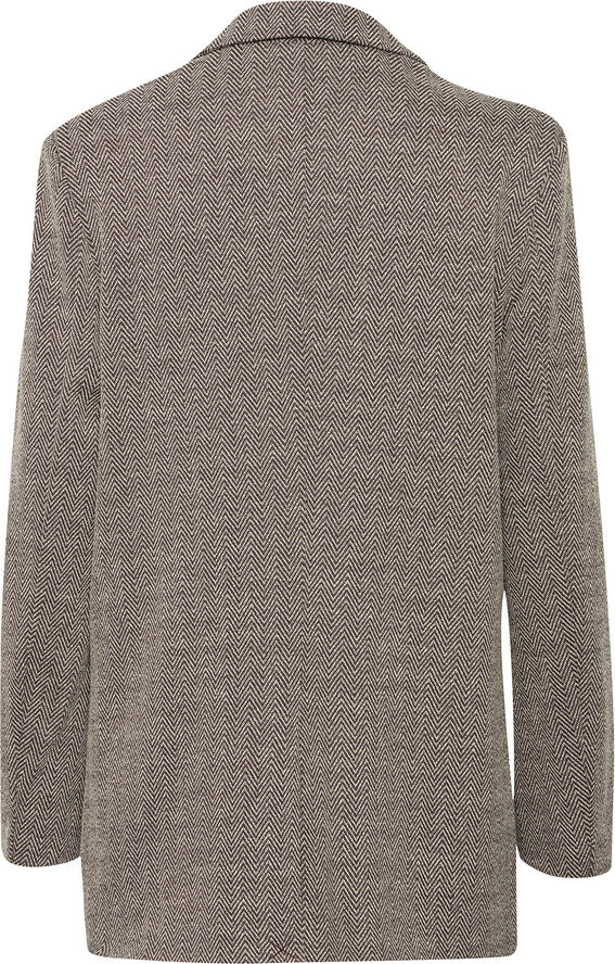 ICHI IHKATE JACQUARD OVERSIZE BL Java/almond milk herringbone