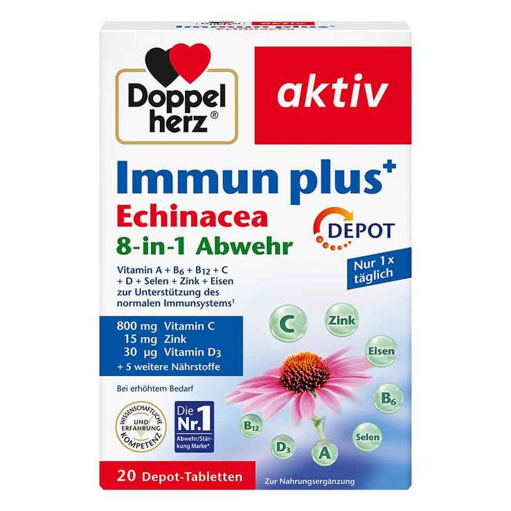Doppelherz Immun plus Echinacea Depot Tabletten, 20 St