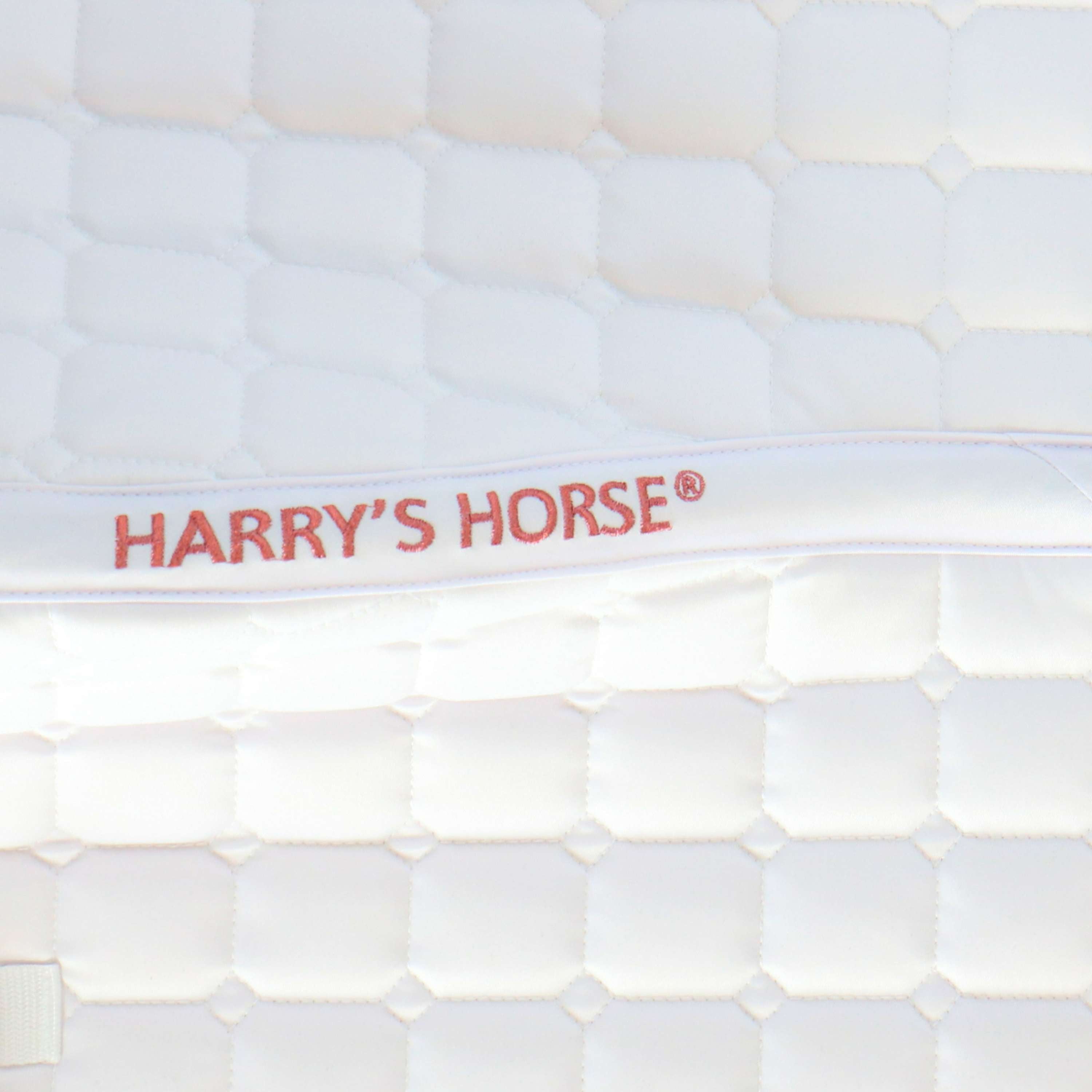 Harry's Horse Zadeldekje Reverso logo Competition Dressuur Wit/Rosegol
