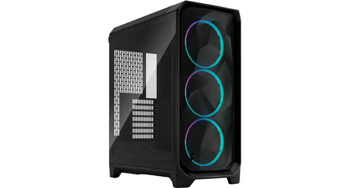 Fractal DesignMeshify 3 RGB midi tower behuizing  (Zwart | 2x USB-A | 1x USB-C | RGB | Tempered Glass)