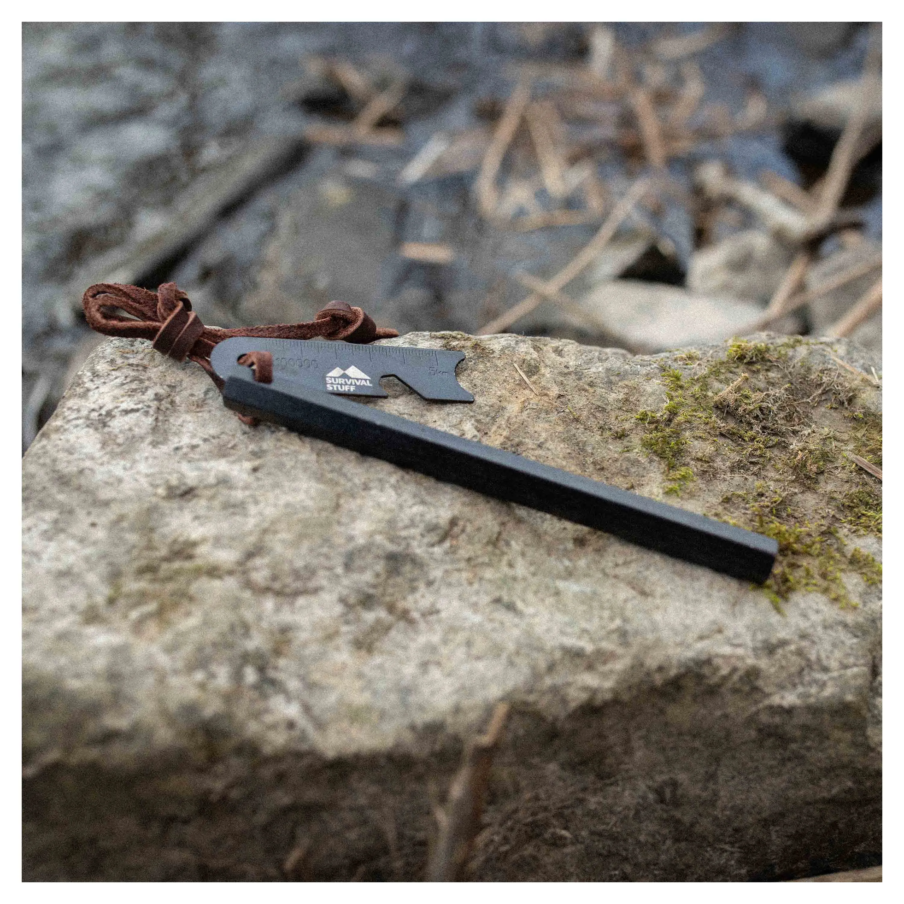 Survival Stuff -  Survival Stuff Feuerstahl HEXA groß schwarz