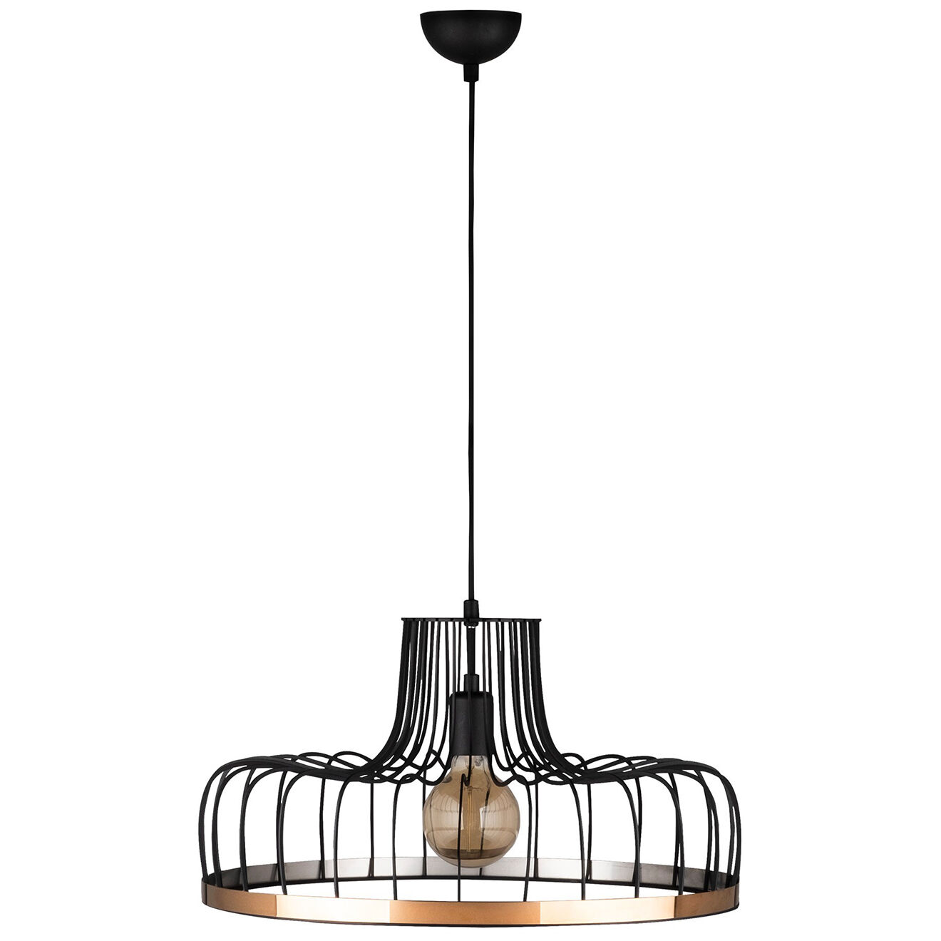 Opviq Suspension Fellini  noir/cuivre - D.53x124 cm