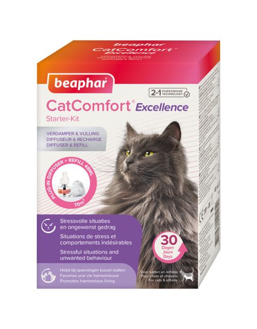 Beaphar Catcomfort Excellence Starterskit Verdamper & Vulling - Anti stressmiddel - 48 ml Tot 70m2