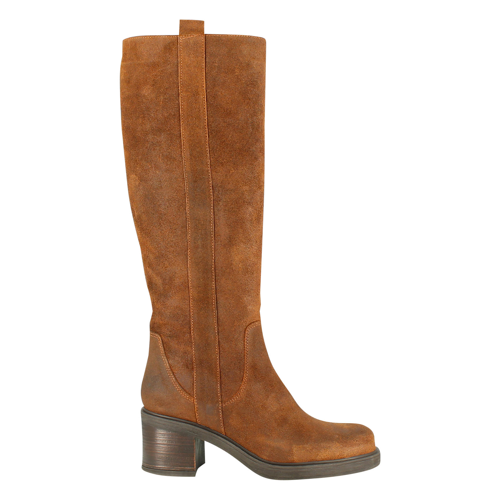 PANACHE - Bottes en cuir velours | Marron