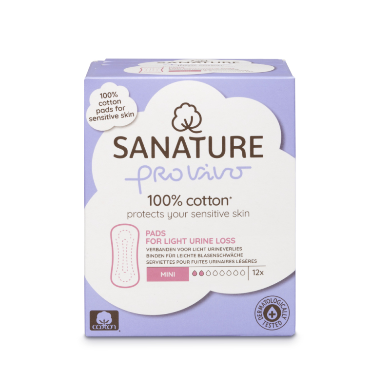 Sanature Incontinentieverband Mini Pro Vivo 100% Katoen 12 stuks