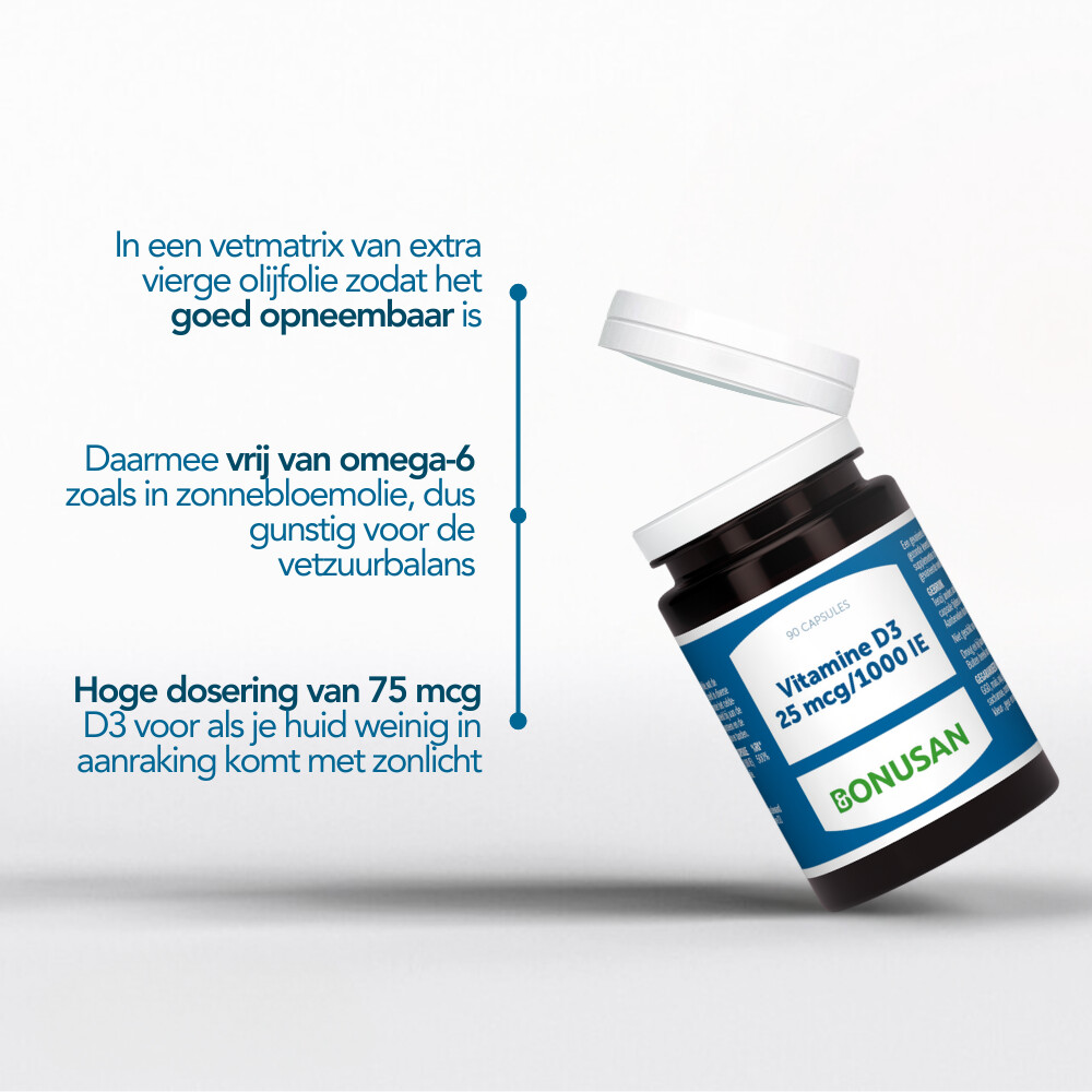 Bonusan Vitamine D3 75mcg/3000ie 60 softgels