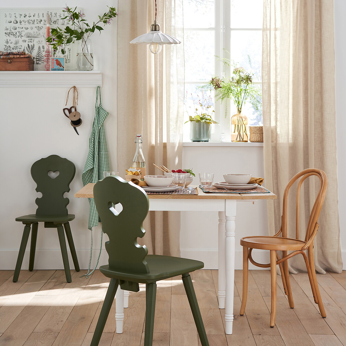 LA REDOUTE INTERIEURS<br>Conjunto de 2 cadeiras estilo bistrô, Bistrô