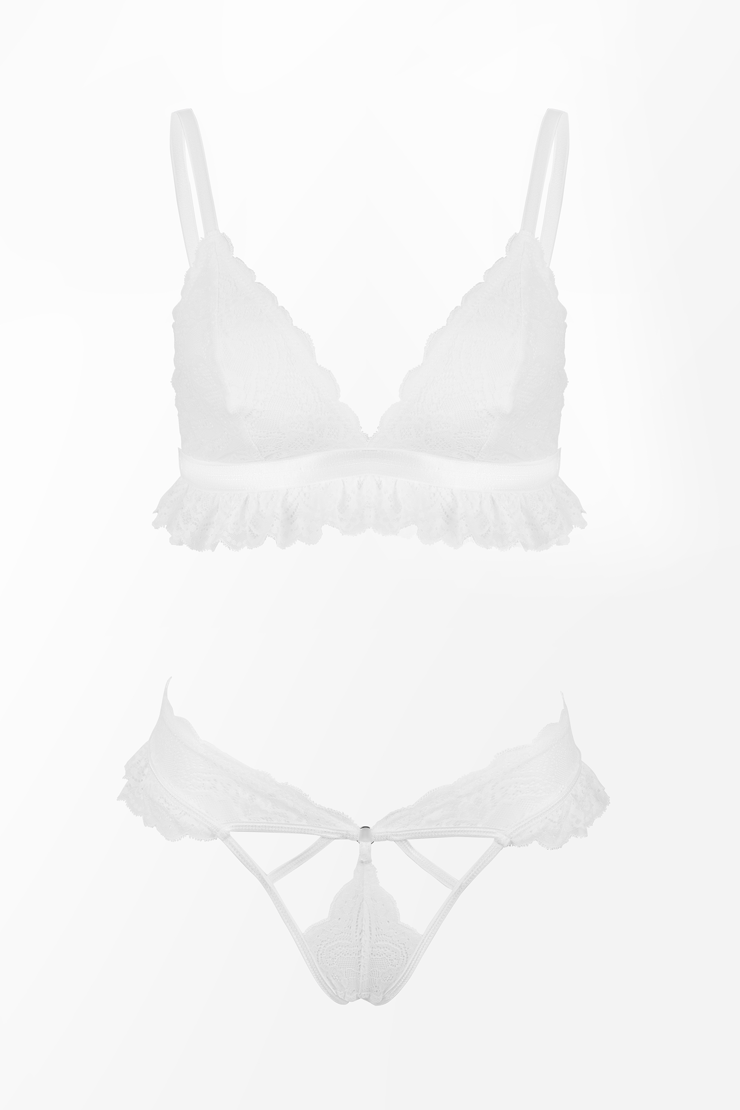 Ensemble de lingerie en dentelle découpé