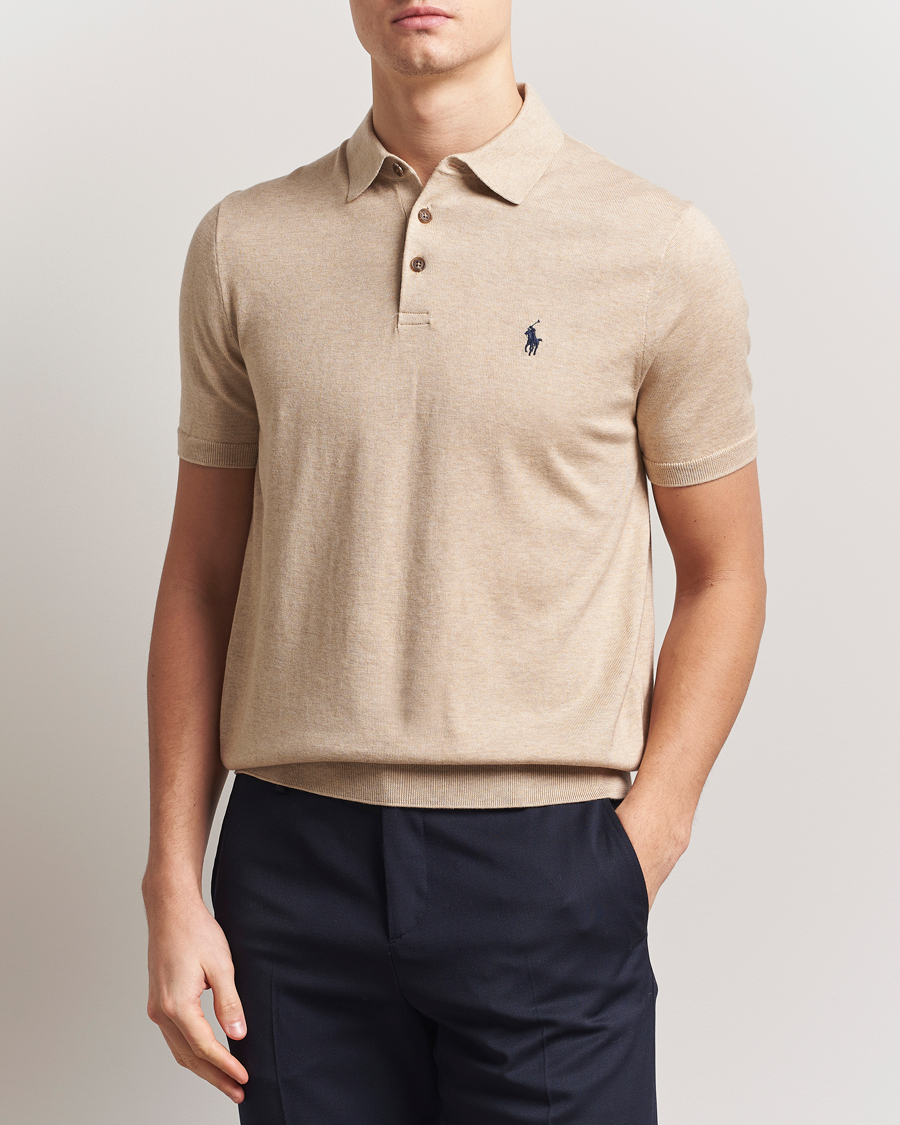 Polo Ralph Lauren Cotton Knitted Polo Dune Melange