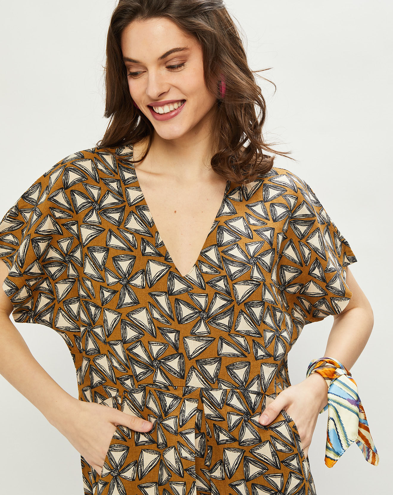 Harris Wilson Robe 100% Lin Claire bergamote