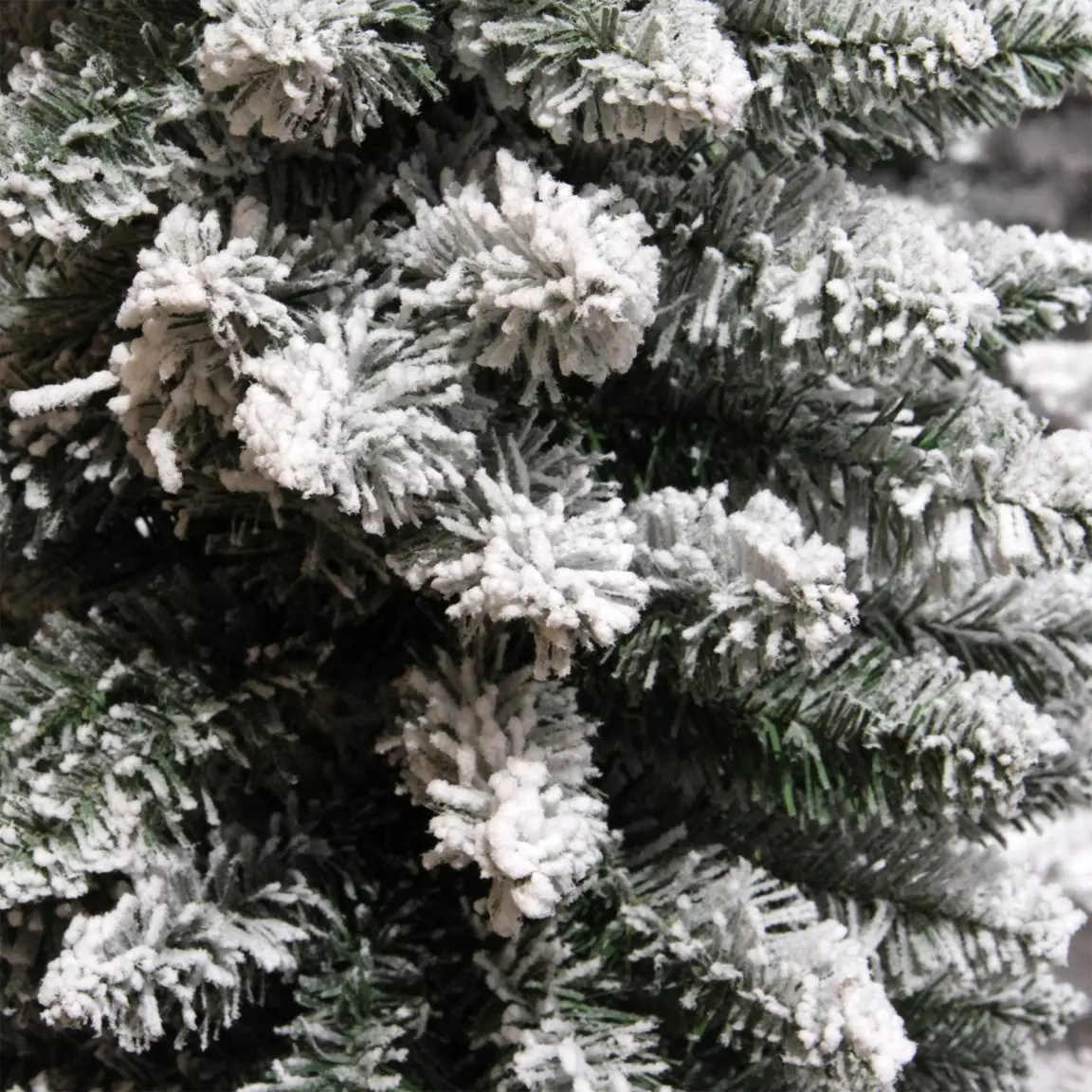 Sapin artificiel de Noël Narrow H210 cm Vert enneigé