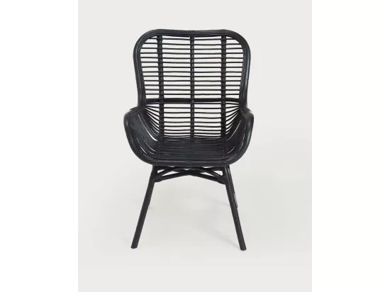 Sapporo - Chaise en rotin noir
