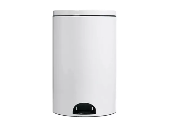 Rossignol Poubelle à pedale 14l blanc - 90264