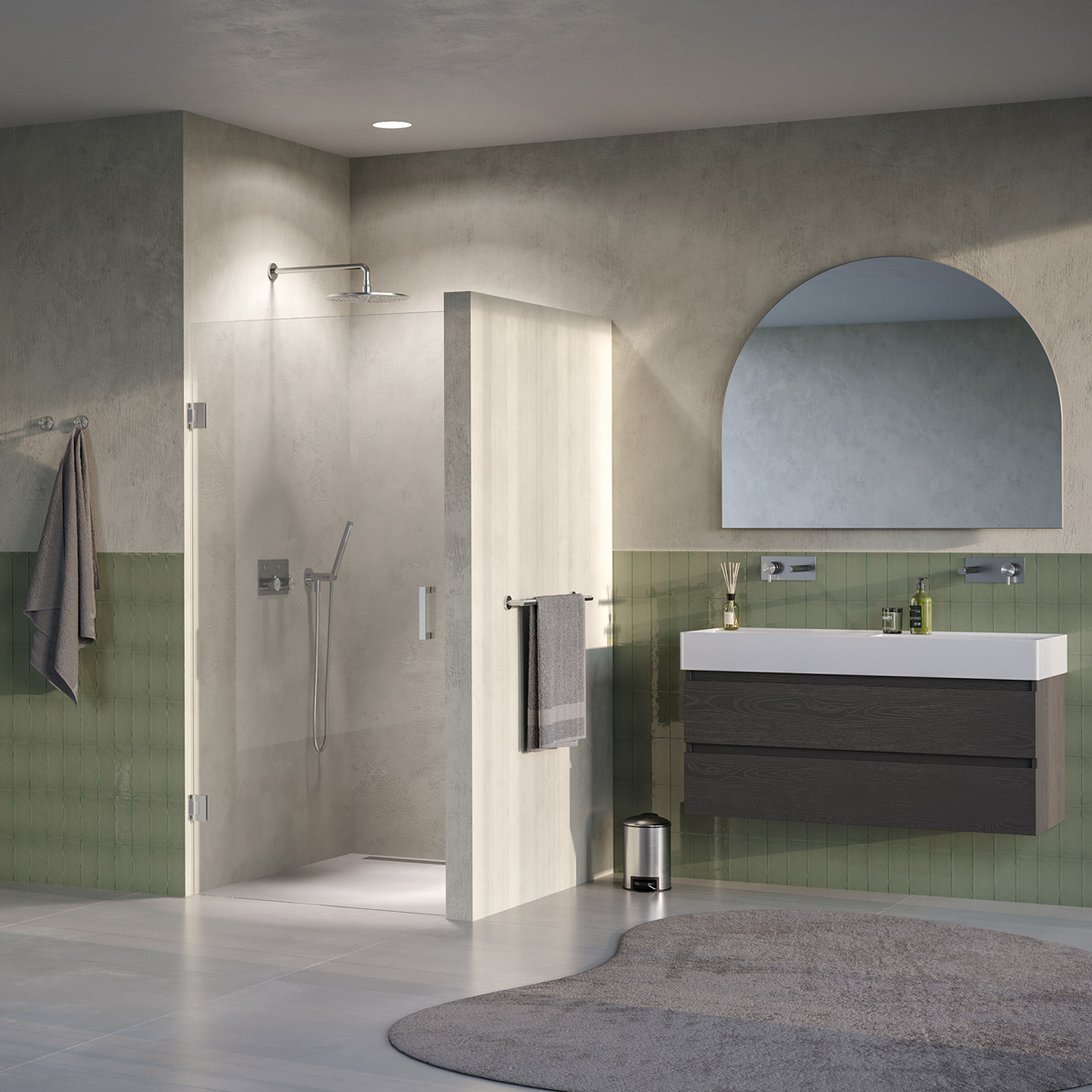 Brauer Void profielloze nisdeur 100cm RVS geborsteld PVD