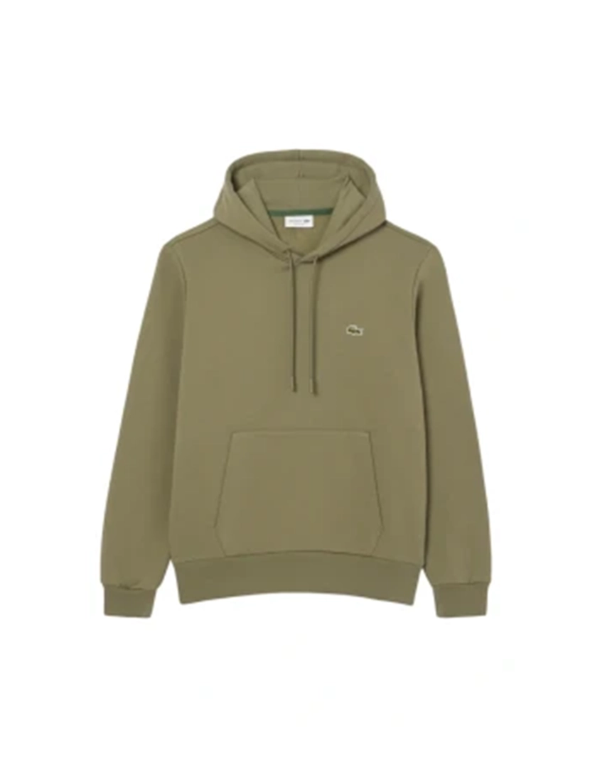Khaki Green Fleece Hooded Sweatshirt