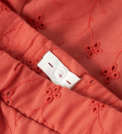 Name It Shorts - NmfVioleta - Gewürzt Coral m. Strickerei Anglai
