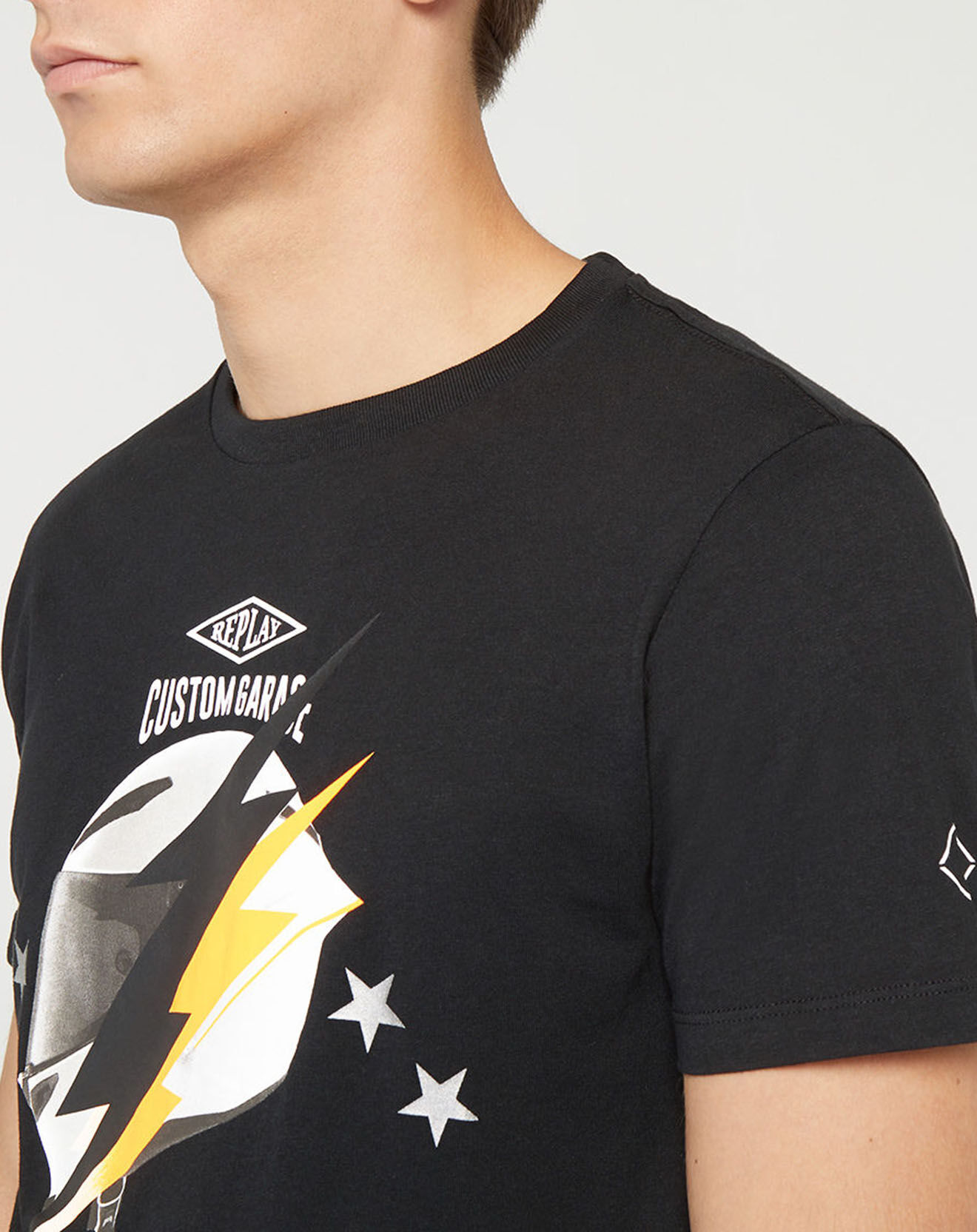 Replay T-Shirt Flash Ride Hard noir