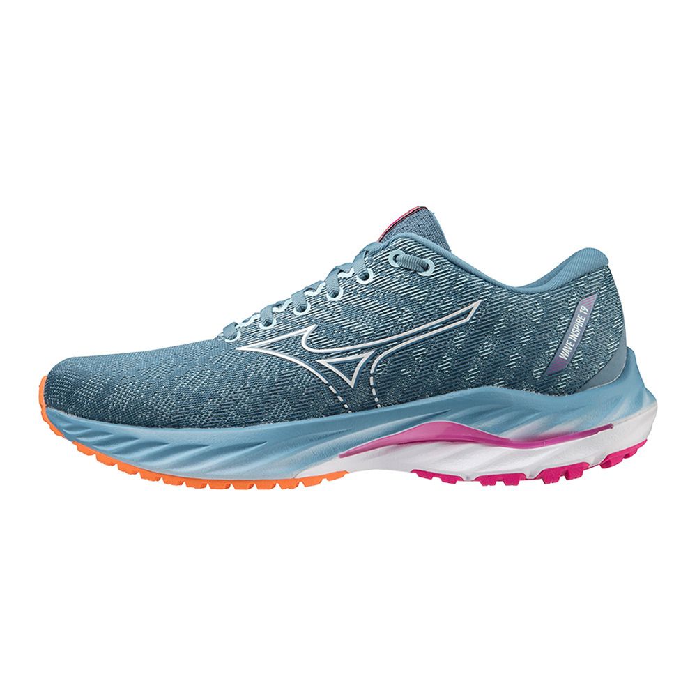 Mizuno WAVE INSPIRE 19 - Chaussures running Femme provincial blue/white/807 c