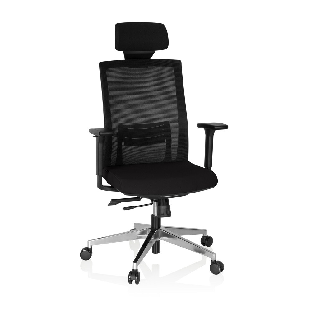 Profi Chefsessel CAPTIVA Stoff/Netzstoff mit Armlehnen (höhenverstellbar) hjh OFFICE