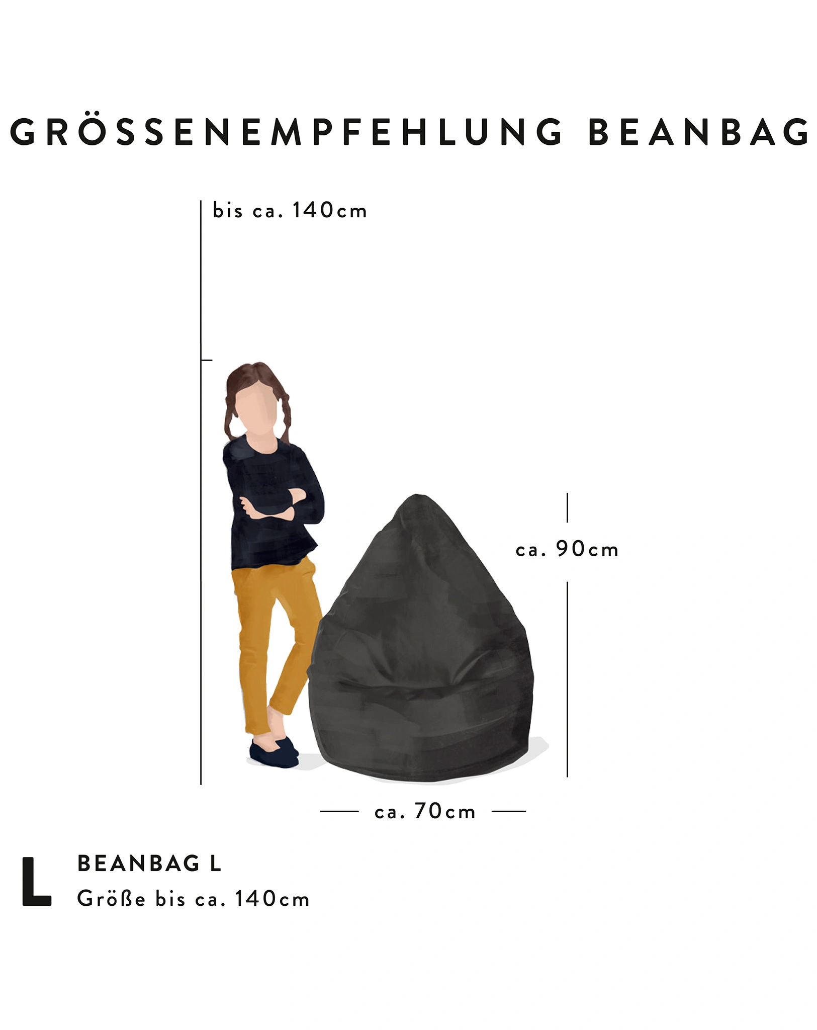 Sitzsack BeanBag BRAVA L (Farbe: eukalyptus)