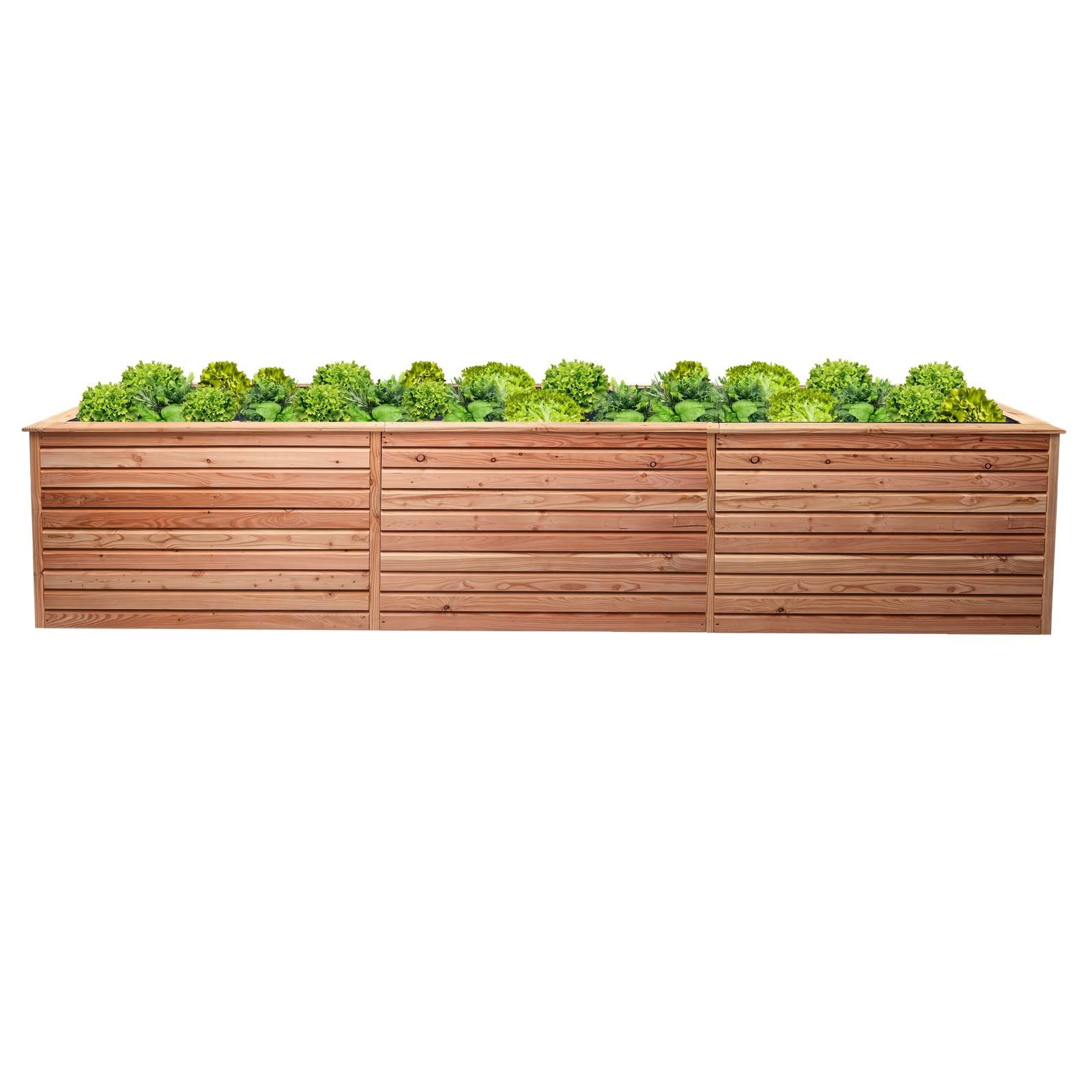 MEGA Holz Hochbeet Gemüsebeet Kräuterbeet Rhombus XXL 346 x 80 x 73 cm