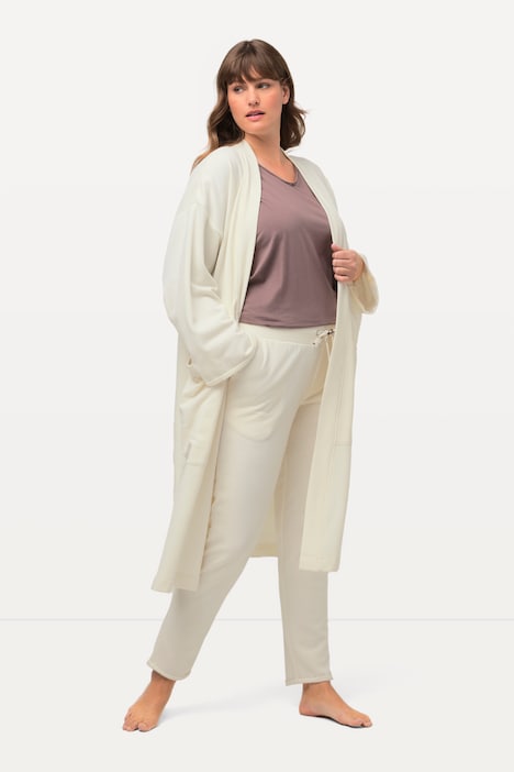 Loungewear-Longjacke, Oversized, kuschelweich, extralang