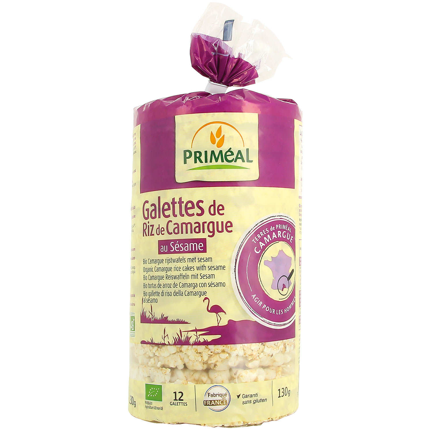 Galettes de riz de Camargue au sésame Bio sans gluten