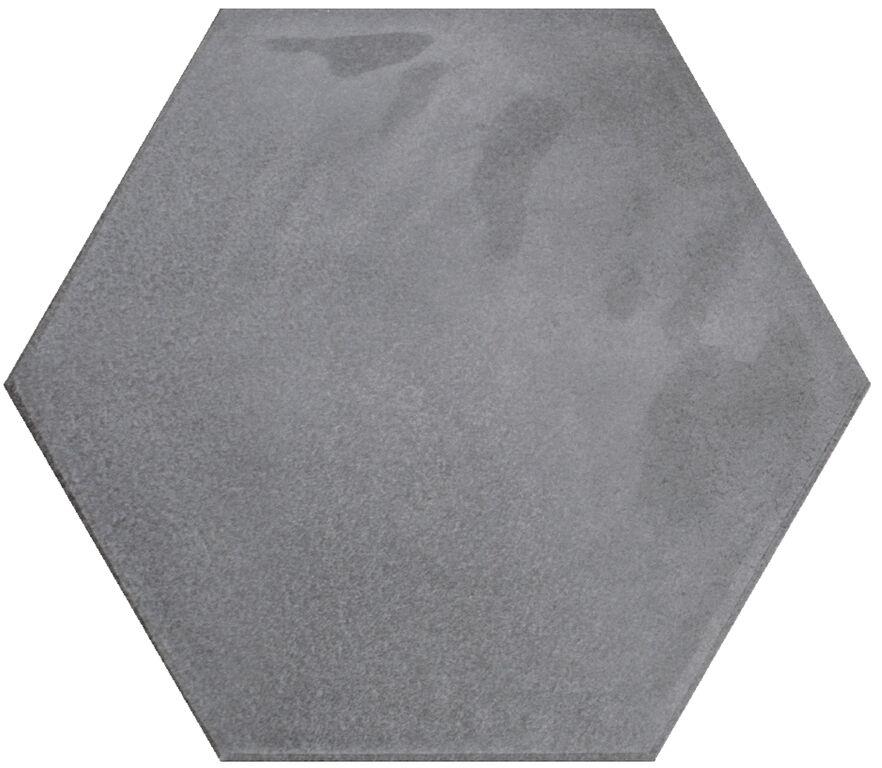 Tegelsample: Jabo Moon Grey keramische wandtegel hexagon 16x18cm