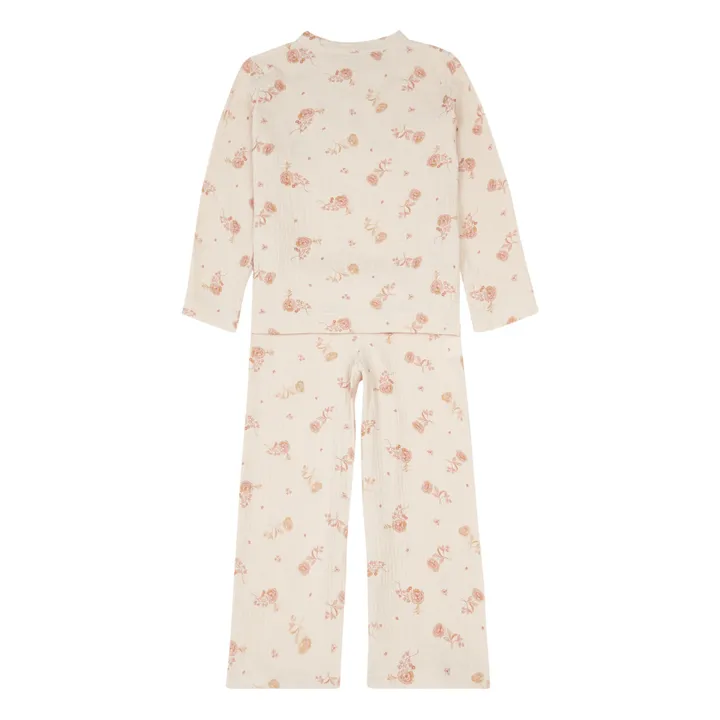 Risu Risu Pyjama Deli Fleurs Double Gaze | Ecru