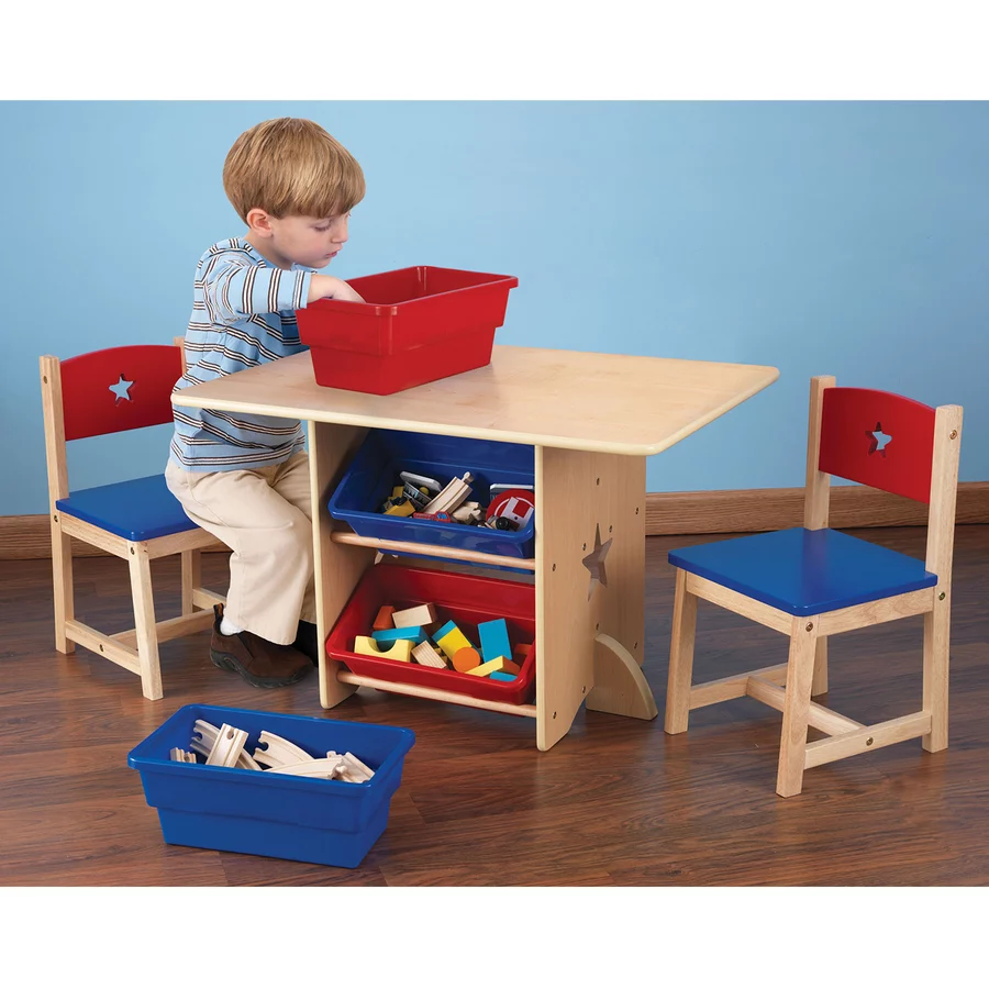 KidKraft® Tisch- und Stuhlset Sternchen natur  bunt