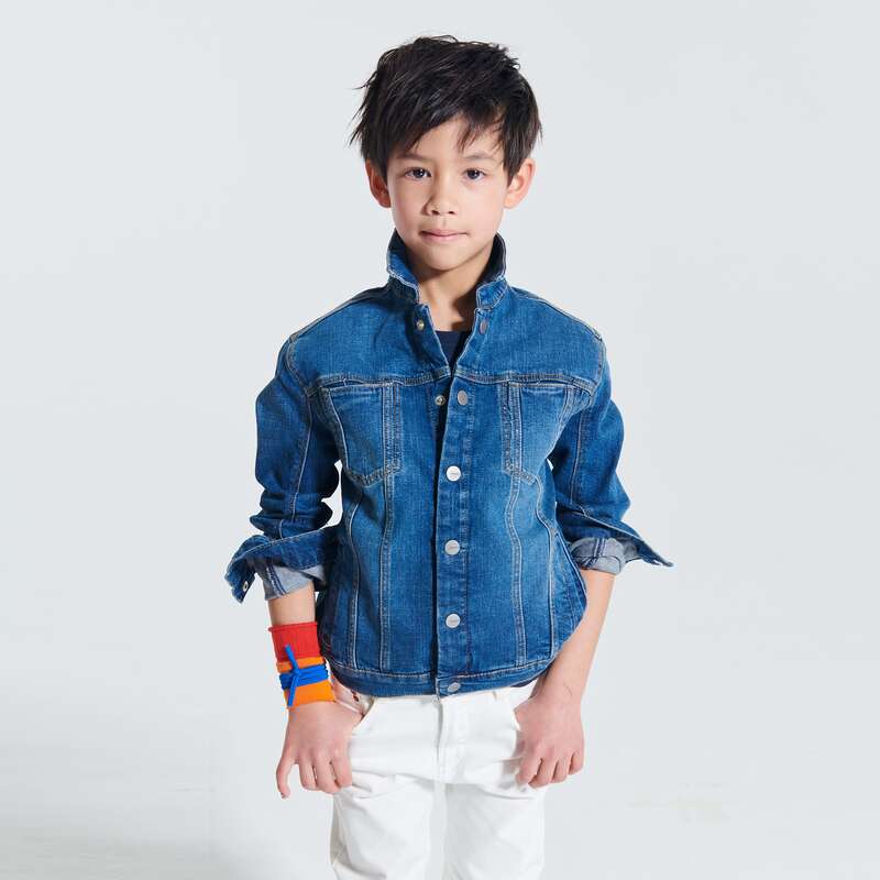 Veste en jean bleu garçon