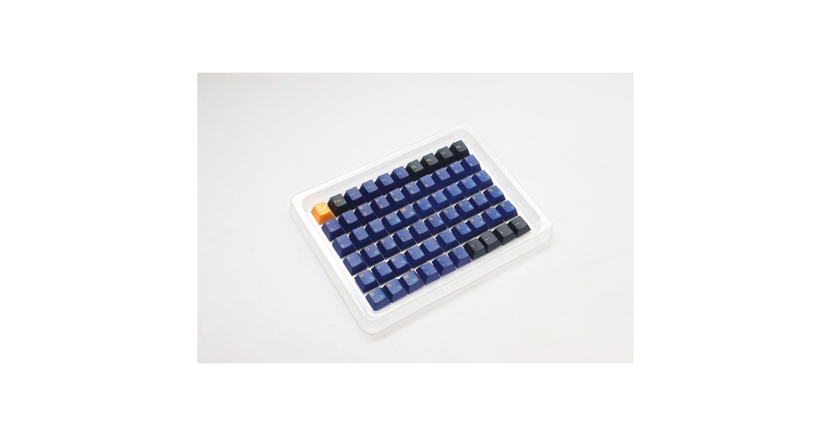 DuckyHorizon keycaps  (Donkerblauw/zwart, 133 stuks)