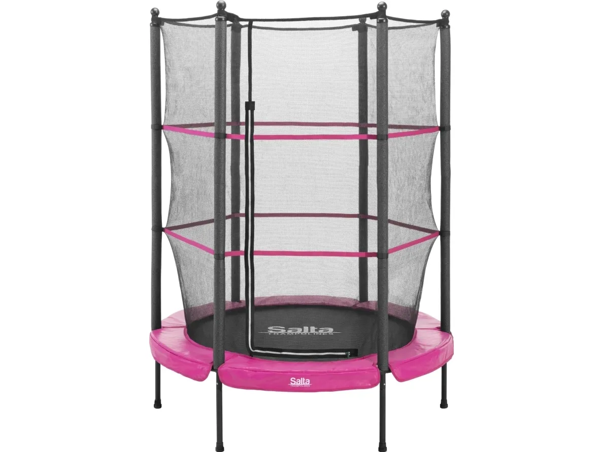 Salta 5426P, Trampolin, Rund, 35 kg, 3 År, Safety net, Sort, Lyserød