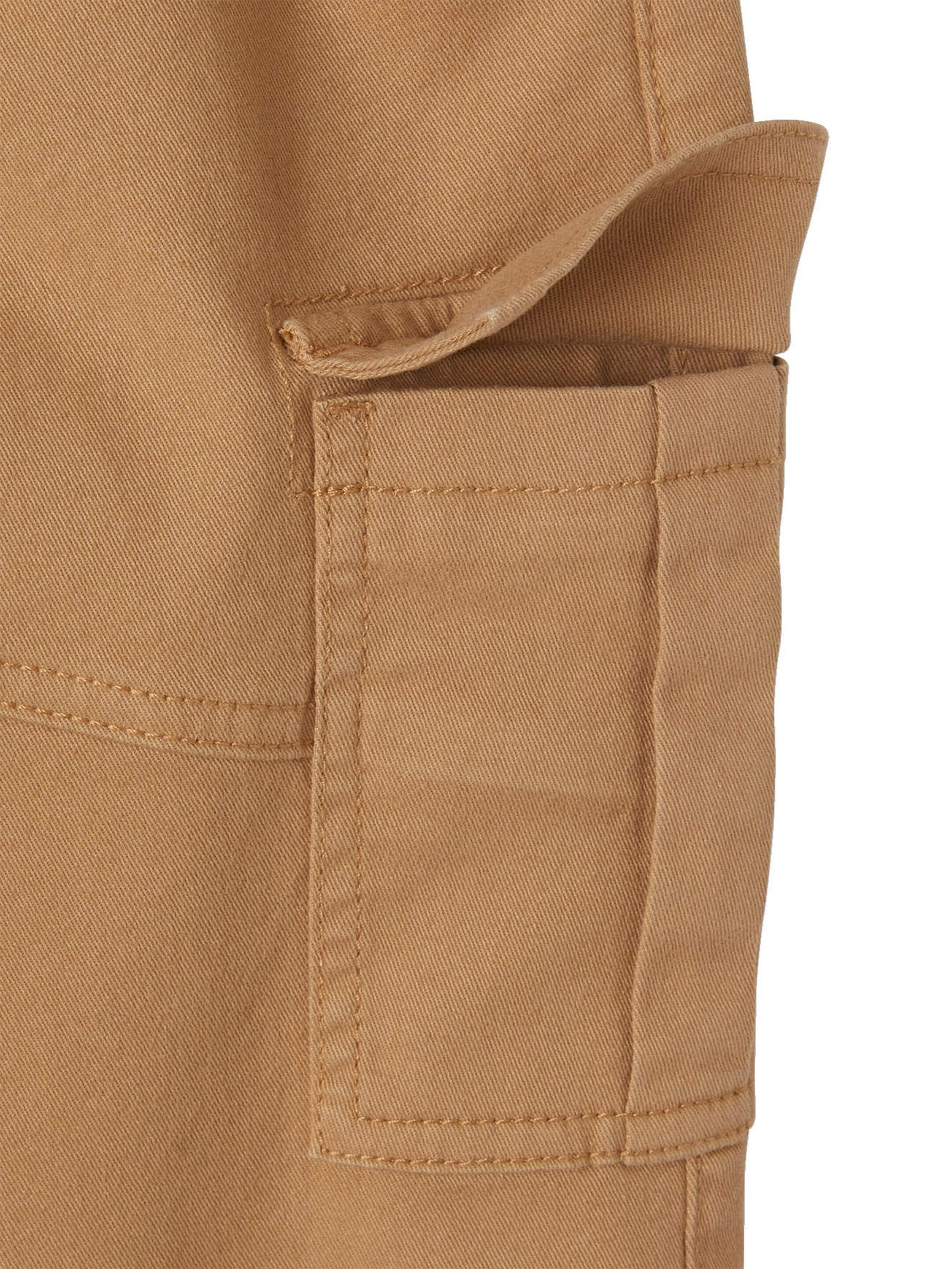 Vertbaudet Jungen Cargohose mit Dehnbund, Bundweite verstellbar graubeige