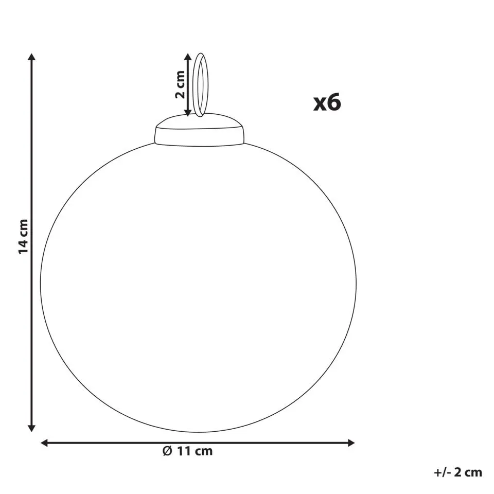 ASTRAL - Kerstballen set van 6 - Roze - Glas