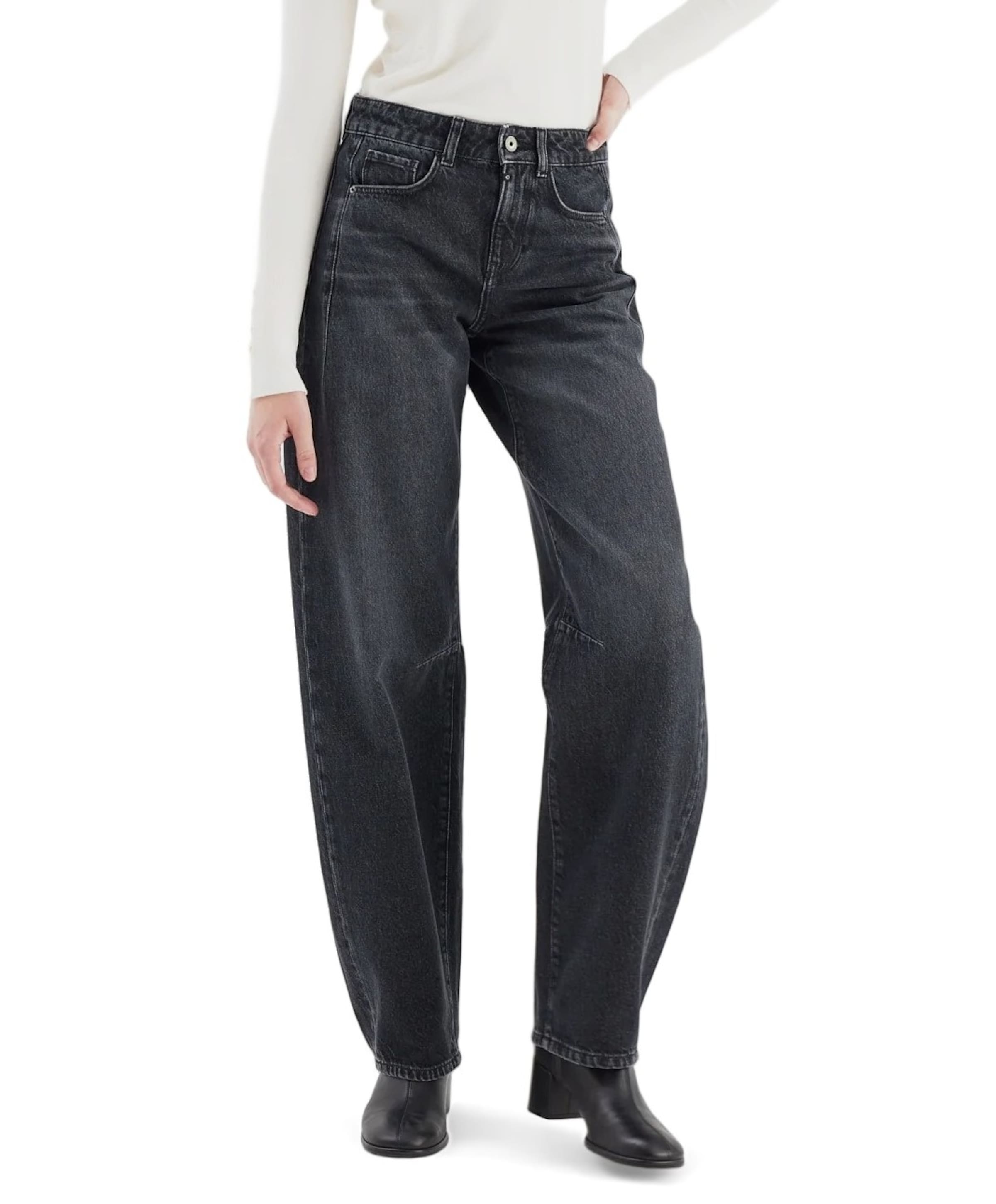 Cup of Joe Denim mid waist balloon jeans dames jeans zwart