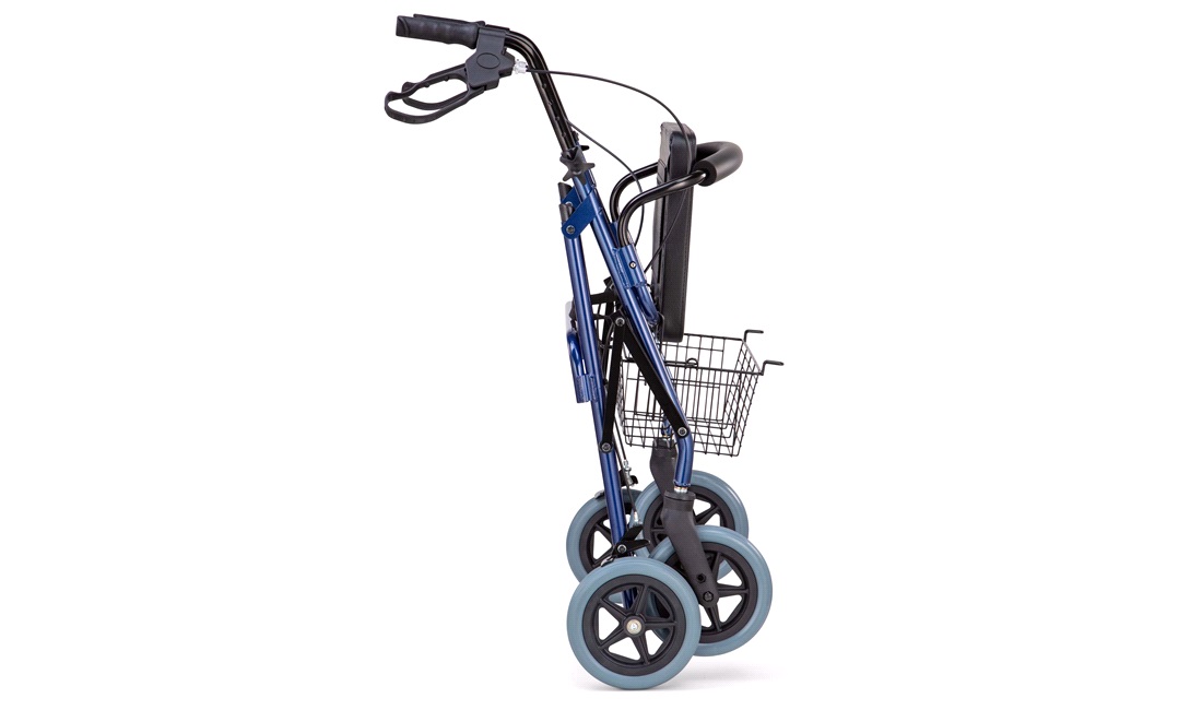 Rollator aluminium med kurv og ryglæn